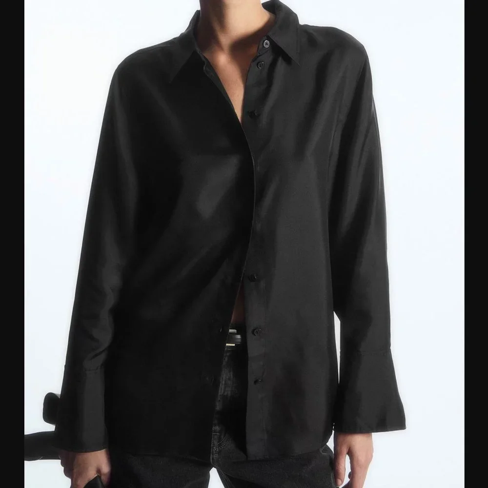 *last day - moving sale* COS 100% Silk Blouse Size 8 - Picture 1 of 6